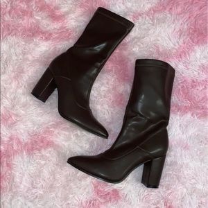 Chocolate brown booties